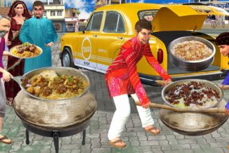 Yellow Taxi Wala Mutton Biryani Famous Biryani Street Food Hindi Kahani Moral Stories Comedy Video