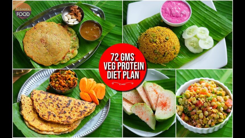 72gms Customised Veg Protein Diet – వెయిట్ లాస్ & మసిల్ గెయిన్ కోసం వెజిటేరియన్ మీల్ ప్లాన్