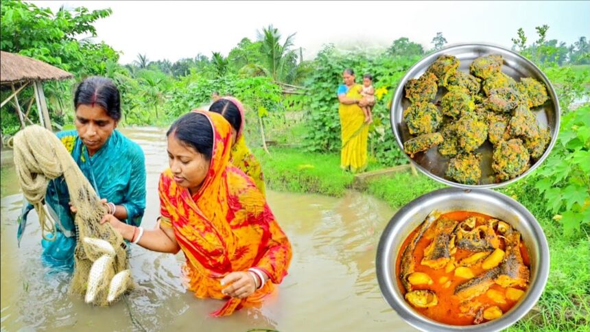 আজ পুকুর থেকে মাছ ধরে আলু দিয়ে মাছের ঝোল রান্না করলাম সাথে পুঁই পাতার বড়া আর দুপুরে খাওয়া দাওয়া