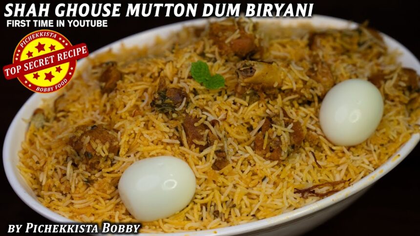 SHAH GHOUSE MUTTON DUM BIRYANI First time in Youtube BY PICHEKKISTA BOBBY 😍