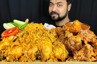 SPICY MUTTON CURRY, CHICKEN BIRYANI, MUTTON GRAVY, CHILI, ASMR MUKBANG EATING SHOW | BIG BITES |