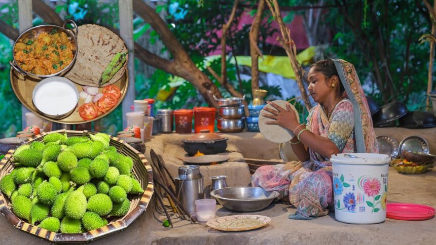 Organic and Healthy Spiny Gourd Recipe | Monsoon Special Food | Kantola Nu Shaak | Dinner Cooking