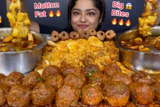 SPICY PRESSURE COOKER MUTTON FAT WITH MUTTON CURRY, CHICKEN AND EGG BIRYANI WITH CHICKEN KOFTA CURRY