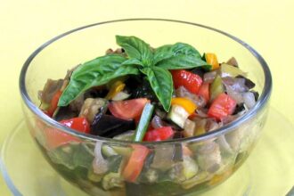 Roasted Rainbow Caponata Crostini [Vegan] – One Green Planet