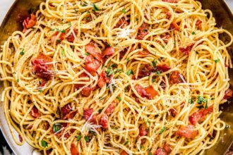 Eggless Spaghetti Carbonara