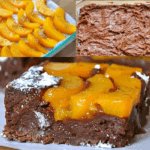 Upside Down Peach Brownies [Vegan] – One Green Planet