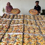 99 Pizza Making In Homemade Oven | Veg Pizza | By Grandma | Pizza Recipe | Veg Village Food