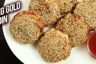 Veg Gold Coin Recipe - Chinese Veg Starter - Sesame Gold Coin - Tiffin Box Recipe - Ruchi