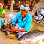 AMERICAN ROHU FISH CURRY & WILD MUSHROOM FRY | Cooking and eating asmr |by Santali couple #rohufish
