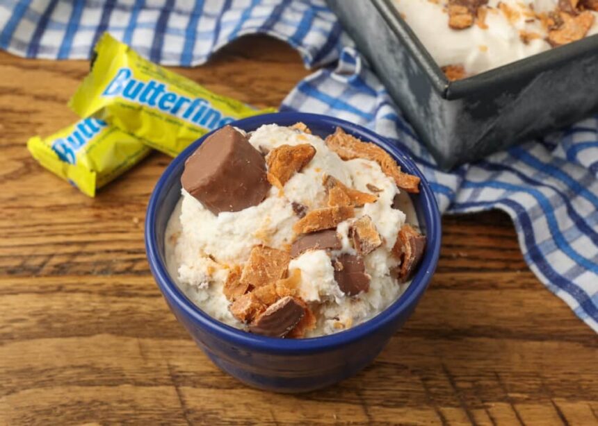 ice cream made with candy bars