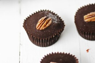 Chocolate and Salted Date Caramel Cups With Pecans [Vegan] – One Green Planet
