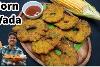 🌽 Crispy Corn Vada Recipe - మక్కా గారెలు - Crunchy Tea Time Snack - Powerchef Pranav