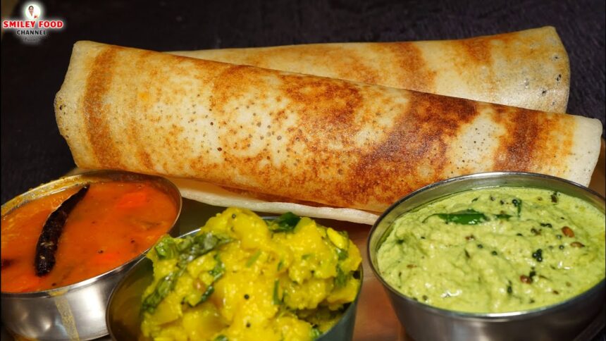 बाजार जैसा परफेक्ट मसाला डोसा Crispy Masala Dosa Recipe Smiley Food | Indian Street Food Aloo bhaji