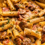 One Pot Creamy Cajun Sausage Pasta
