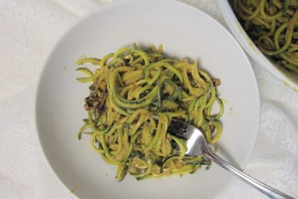 Zucchini Pasta With Creamy Cheese Sauce [Vegan] – One Green Planet