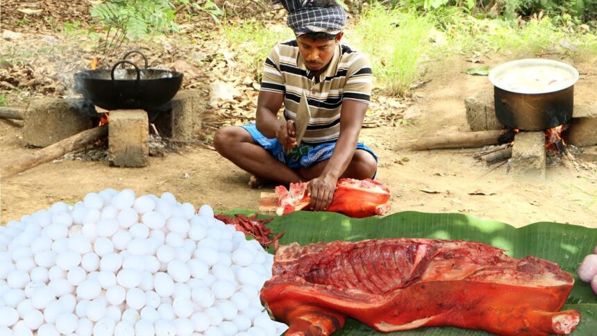Village Secrets: Unveiling Traditional Pork Recipes Cooking Eating Celebration #villagehunter