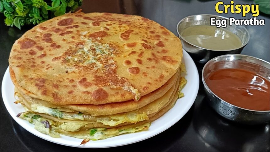 Egg Paratha Recipe | BreakfastRecipe | Liquid Dough Nasta | Egg Roll Recipe