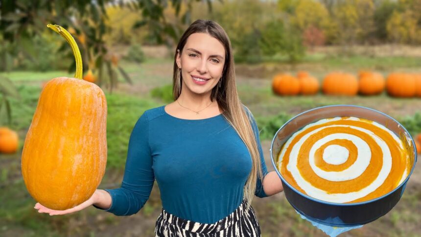 Cooking Pumpkin Cake Recipe | Relaxing Village Life ASMR