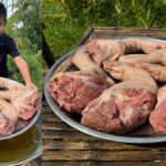 Chef Seyhak: Yummy pork legs cooking with homestyle | Pork legs recipe