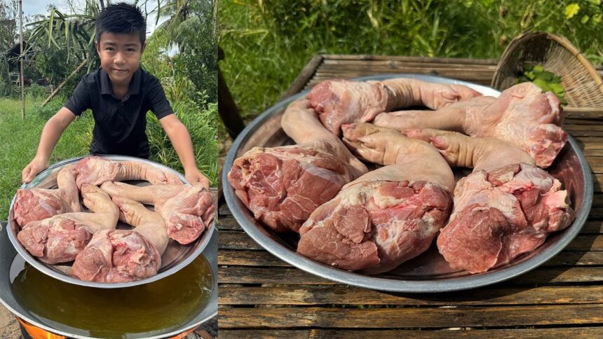 Chef Seyhak: Yummy pork legs cooking with homestyle | Pork legs recipe