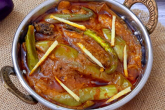 Chok Wangun Kashmiri Style Tangy Brinjals