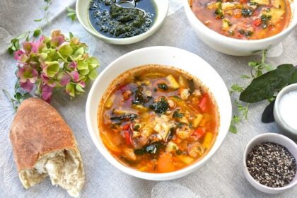 Autumn Vegetable Soup With Parsley Pesto [Vegan] – One Green Planet