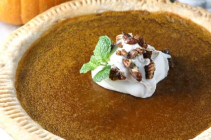 Pumpkin Pie With Coconut Whip and Candied Pecans [Vegan] – One Green Planet