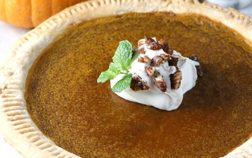 Pumpkin Pie With Coconut Whip and Candied Pecans [Vegan] – One Green Planet