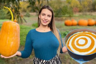 Cooking Pumpkin Cake Recipe | Relaxing Village Life ASMR