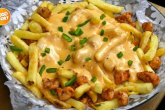 Best Chicken Loaded Fries with Cheese Sauce Recipe By Samina Food Story