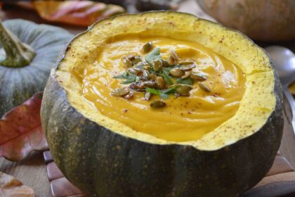 Curried Pumpkin Soup in an Edible Pumpkin Bowl [Vegan] – One Green Planet