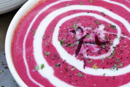 Creamy Beet and Ginger Soup With a Coconut Swirl [Vegan] – One Green Planet
