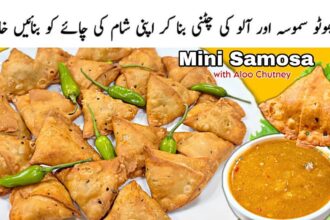 Crispy Mini Samosas and Mouthwatering Aloo Chutney: Perfect Evening Snack! Awesome Food Recipes