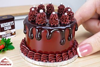 Easy Miniature Mocha Chocolate Cake | Tasty Homemade Chocolate Cake Tutorial | Miniature Cooking