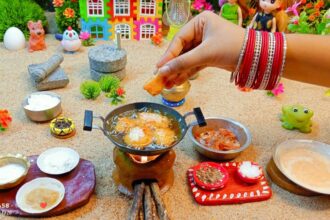 Miniature mini Chicken butter fry making recipe , mini cooking , mini kitchen #miniature