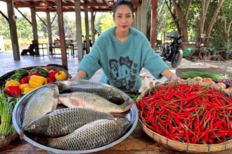 How to cook fish crispy with chili recipe in my countryside recipe - Amazing cooking