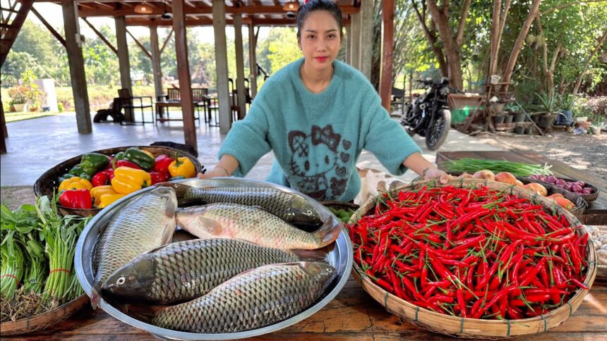 How to cook fish crispy with chili recipe in my countryside recipe - Amazing cooking