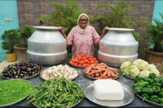 1 GRAVY 8 VEGETABLES RECIPE | Colourful Vegetables Cooked In Handi |  Village recipes | Village food