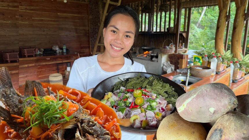 Filipino foods cooking | Simple Food - Kinilaw, Escabeche, Hinalang, Labig ug Law uy | BOHOL