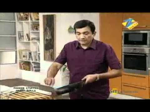 Khana Khazana - Cooking Show - Paneer Stuffed Papad Rolls - Recipe by Sanjeev Kapoor - Zee TV