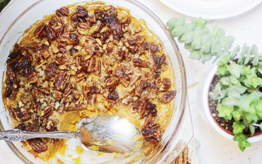 Sweet Potato Casserole with Maple Pecan Topping [Vegan, Gluten-Free] – One Green Planet
