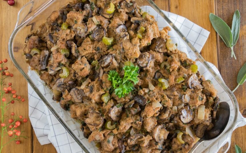 Show Stopper Mushroom and Sage Stuffing [Vegan] – One Green Planet