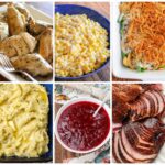 collage of photos with Thanksgiving recipes