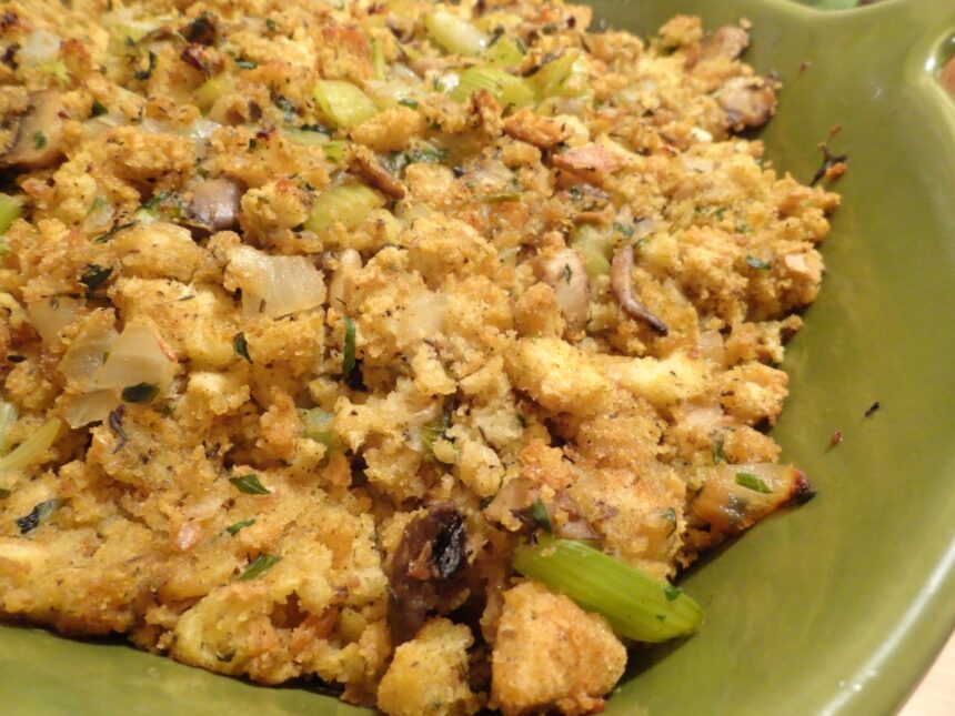 Onion, Celery, and Mushroom Stuffing [Vegan] – One Green Planet