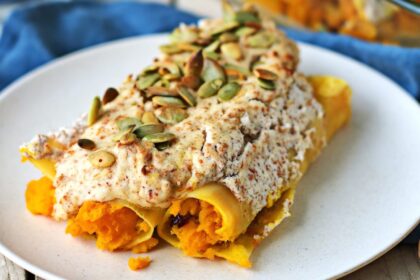 Pumpkin Cannelloni With Almond Sauce [Vegan, Gluten-Free] – One Green Planet
