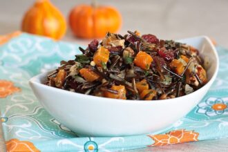 Wild Rice Pilaf With Butternut Squash, Cranberries, and Pecans [Vegan] – One Green Planet