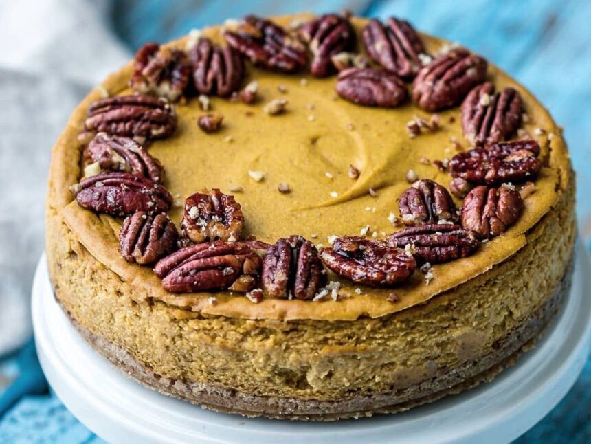 Baked Pumpkin Cheesecake [Vegan, Gluten-Free] – One Green Planet