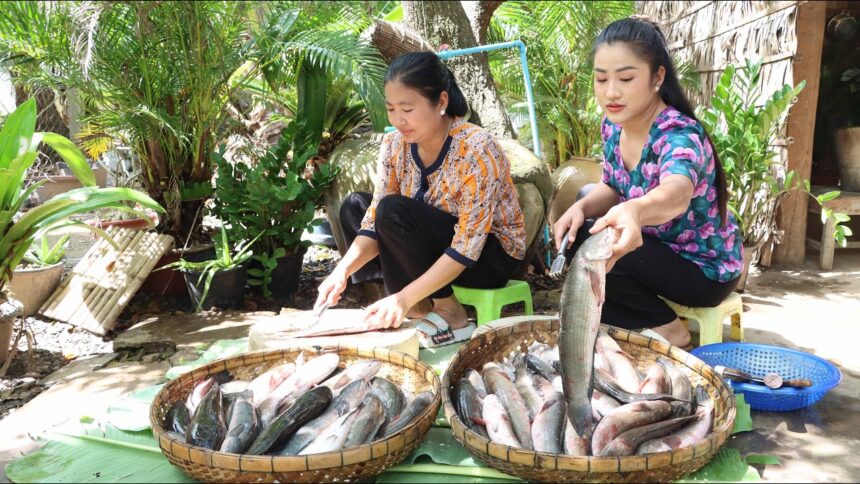 Mother and daughter cooking: 20kg snakehead fishes cook with 3 recipes | Snakehead fish recipes