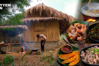 Cooking ILOCANO favorite dishes in my bamboo house, complete from appetizer to dessert!