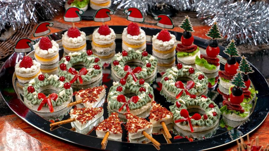 Christmas snacks - Elegant Christmas Appetizer Platter. Easy & Impressive Holiday Finger Foods